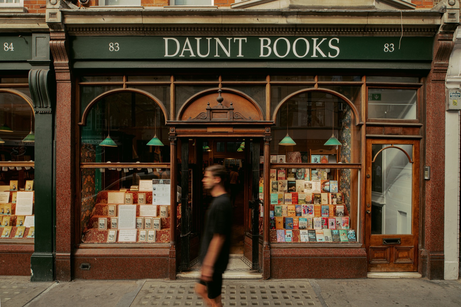 Daunt Books storefront in Marylebone, London