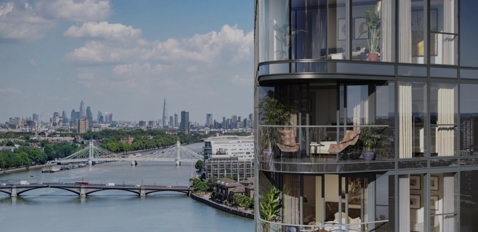 Luxury riverside residences in London